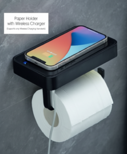 Exclusivo Soporte para Papel Higiénico JIBP14 con Estante Doble Marrón y Negro, Soporte de Pared para Rollo de Papel Higiénico para Baño, Hogar, Hotel, Venta al por Mayor - Product Image 2