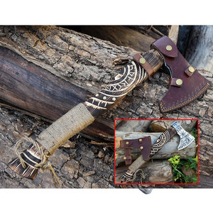 Truyền thống Viking Chất lượng cao tùy chỉnh tay giả mạo thép carbon rìu cắm trại rìu cho sự sống còn - Product Image 3