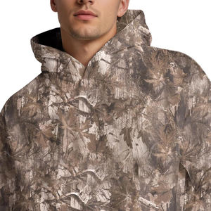 Sudadera con Capucha Extra Grande de Camuflaje para Hombre, Diseño Estampado de Jungla, Hombros Caídos, Manga Larga, Transpirable - Product Image 3