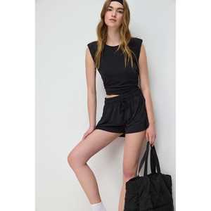 Shorts décontractés à taille élastique réglable, poches, cordon de serrage, taille XS, polyester, élasthanne, motif tendance, shorts amples - Product Image 3