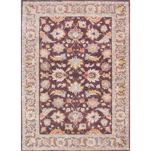 พรมขนสัตว์และใยวิสโคสทอมือลายดอกไม้สีชมพูและสีม่วง Kasbah รุ่น Top-1516 (Cs-01) สำหรับใช้ในบ้าน - Product Image 1