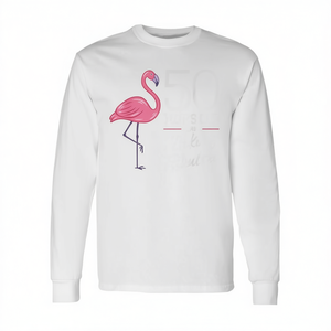 Camiseta de manga larga con diseño de Flamingo para el 50.º aniversario, camiseta promocional de 50 años - Product Image 2