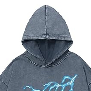 Sweat-shirts surdimensionnés de haute qualité avec strass personnalisés, streetwear pour hommes, sweat-shirt de marque, téléchargé par Dress Sports - Product Image 2