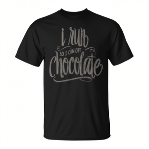 Camiseta I Run So I Can Eat Chocolate, divertida para los amantes del chocolate - Product Image 2
