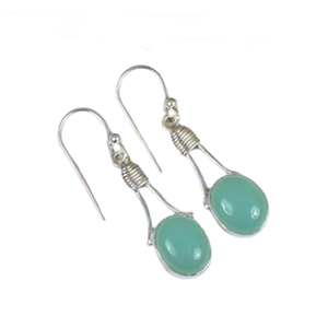 Aquamarine 925 <b>Solid</b> Sterling <b>Silver</b> Gemstone <b>Earrings</b> Oval Shape <b>Earrings</b> for Women and Girls Dangle <b>Earrings</b> <b>Silver</b> Jewelry - Product Image 1
