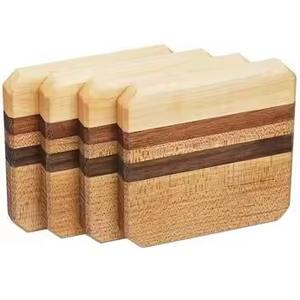 Ensemble de sous-verres en bois élégants tapis de tasse élégants et modernes pour Table à manger café thé bière maison cuisine bar sous-verres rustiques - Product Image 1