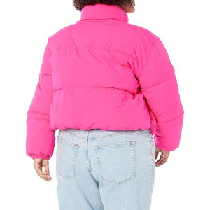 Blouson Bomber Homme à Manches Longues en Coton avec Fermeture Éclair, Veste d'Hiver Matelassée Écologique Respirante avec Logo sur le Devant - Product Image 6