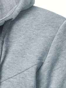 Veste coupe-vent grise élégante à capuche et extérieur personnalisation sweat à capuche en polyester bonne qualité - Product Image 3