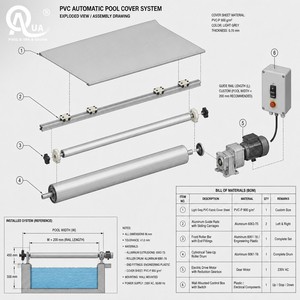 Sistema de Cubierta Retráctil Automática para Piscina Water Crown PC, Duradero, Seguro, con Motor de Cadena, Resistente a los Rayos UV, para Piscinas Enterradas - Product Image 5