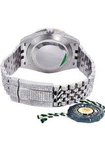 Montre glacée en argent Offre Spéciale avec diamants authentiques montre bling en pierre naturelle véritable pour hommes disponible à un prix abordable - Product Image 4