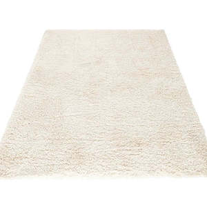 Venice Cream Deep-Pile Viscose <b>Rug</b> Minimalist Solid Color <b>Hallway</b> <b>Runner</b> Machine Made Rectangular - Product Image 4