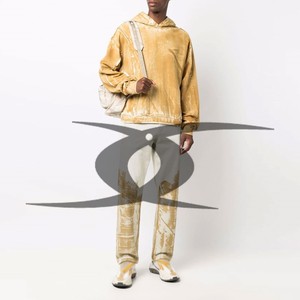 Sudaderas térmicas de temporada de invierno personalizadas para hombre, peso pesado, 400gsm, forro polar de felpa francés, Boxy Sun Faded, ácido desgastado, 100% algodón - Product Image 6