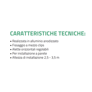 Grilles d'admission d'air en aluminium anodisé Tecnosystemi et grilles pour systèmes de climatisation - Product Image 3