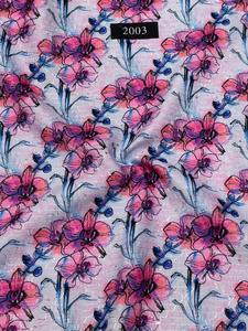 Vente en gros de tissu de dentelle de polyester à impression numérique Dupatta pour mariage sacs à rideaux - Product Image 6