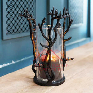 Velas de vidrio y metal-Hurricane Último diseño Venta caliente Portavelas y votivo - Product Image 2