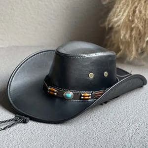 Chapeau de cowboy vintage formel en feutre de laine imprimé pour hommes et femmes, idéal pour les voyages en plein air, les fêtes, le sport, les affaires, la pêche et l'hiver - Product Image 3