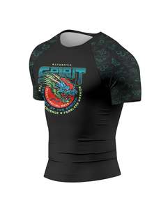 Vente en gros de rashguard de Jiu Jitsu Bjj personnalisé avec logo imprimé en 3D pour hommes, t-shirt de compression respirant Spiderman UPF50+ à manches courtes - Product Image 2