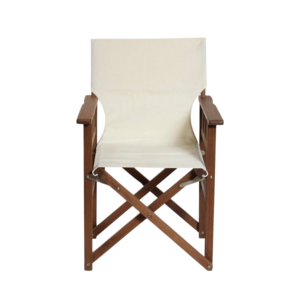 Luxury Solid Teak Round <b>Dining</b> Table Set with Canvas Armchairs Modern Outdoor Resort Furniture - Product Image 2