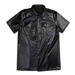 Breathable Winter Warm Men <b>Leather</b> <b>Shirt</b> Casual Wear <b>Leather</b> <b>Shirt</b> for Men in Reasonable Price - Product Image 3