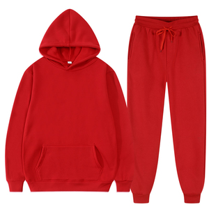 <b>Men</b> Heavy Fleece <b>Pullover</b> Hoodie Jogger Set Custom Two Piece Sports Tracksuit - Product Image 6