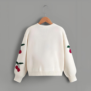 เสื้อสเวตเตอร์คอวี แขนยาว สีพื้น ผ้าฝ้าย สำหรับผู้หญิง รุ่นใหม่ ปี 2025 รับผลิตตามสั่ง พร้อมสกรีนโลโก้ ขายส่ง - Product Image 3