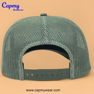Baja cantidad de ala curva deporte 5 paneles 3D bordado parche verde amarillo cuerda malla gorra de camionero hombres gorra 112 sombreros de camionero - Product Image 5