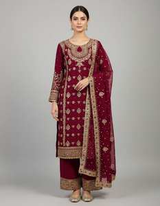 ชุดสูทเทศกาล Salwar ปักสำหรับผู้หญิงชุดเทศกาลพิเศษ - Product Image 2