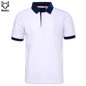 เสื้อโปโลแขนสั้นผู้ชาย ลายทางตัดสี ผ้าถัก สไตล์ลำลอง - Product Image 3