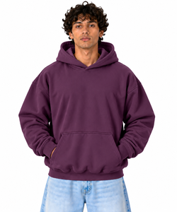 Sweat-shirt à capuche en polaire pour homme, couleur unie, coupe classique, design décontracté avec poche, idéal pour l'automne - Product Image 1