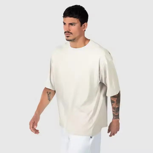 2025 Trendy Drop Shoulders Personaliza tus camisetas Logotipo personalizado Camisetas para hombres Camiseta informal de gran tamaño de calidad para hombres - Product Image 1