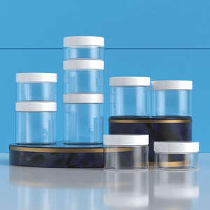 Venta al por Mayor de Frascos Redondos de Plástico PET Negro con Tapa de Rosca para Envasado de Cosméticos para el Cuidado de la Piel y el Cuerpo, 80 ml~250 ml - Product Image 5