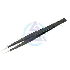 Pince à épiler professionnelle en acier inoxydable à pointe fine avec poignée antistatique et hypoallergénique, fournisseur en gros - Product Image 1