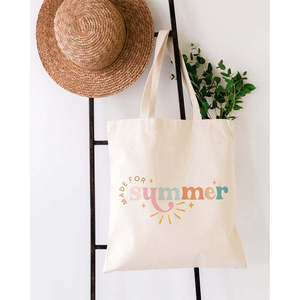 Durable Eco-Friendly Ladies Tote Bag Open Closure Cotton Canvas with Embroidery and Letter Decoration for Autumn Winter Season - Product Image 3