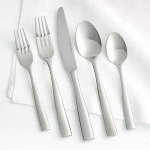 Ensemble de couverts en acier inoxydable fini argent 5 pièces avec longue poignée pour ensemble de couverts de vaisselle de maison et de restaurant - Product Image 5
