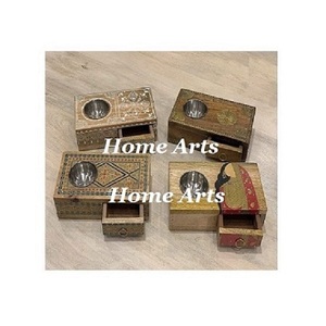 Brûleur de Bakhoor en bois de conception avantageuse avec la boîte et le plateau Mabkhar - Product Image 4