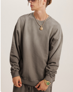 100% bonne qualité EM Hiphop col épais coton organique sweat à col rond hommes sur mesure de haute qualité sweats à capuche de qualité supérieure - Product Image 2