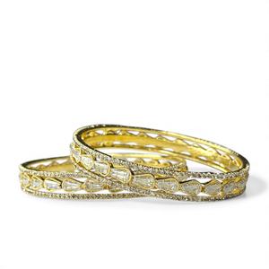 Luxury <b>Gold</b> Plated Premium Pearl <b>Bangle</b> <b>Set</b> Bridal Wedding Jewelry Trendy Tarnish-Proof High Demand for Women - Product Image 1