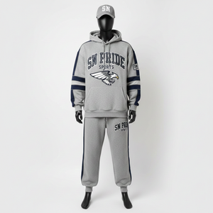 Chándal Informal con Capucha Personalizado de Alta Calidad para Hombre, 100% Algodón, Ligero, Transpirable, Elástico en Cuatro Direcciones, Bordado Ecológico - Product Image 1