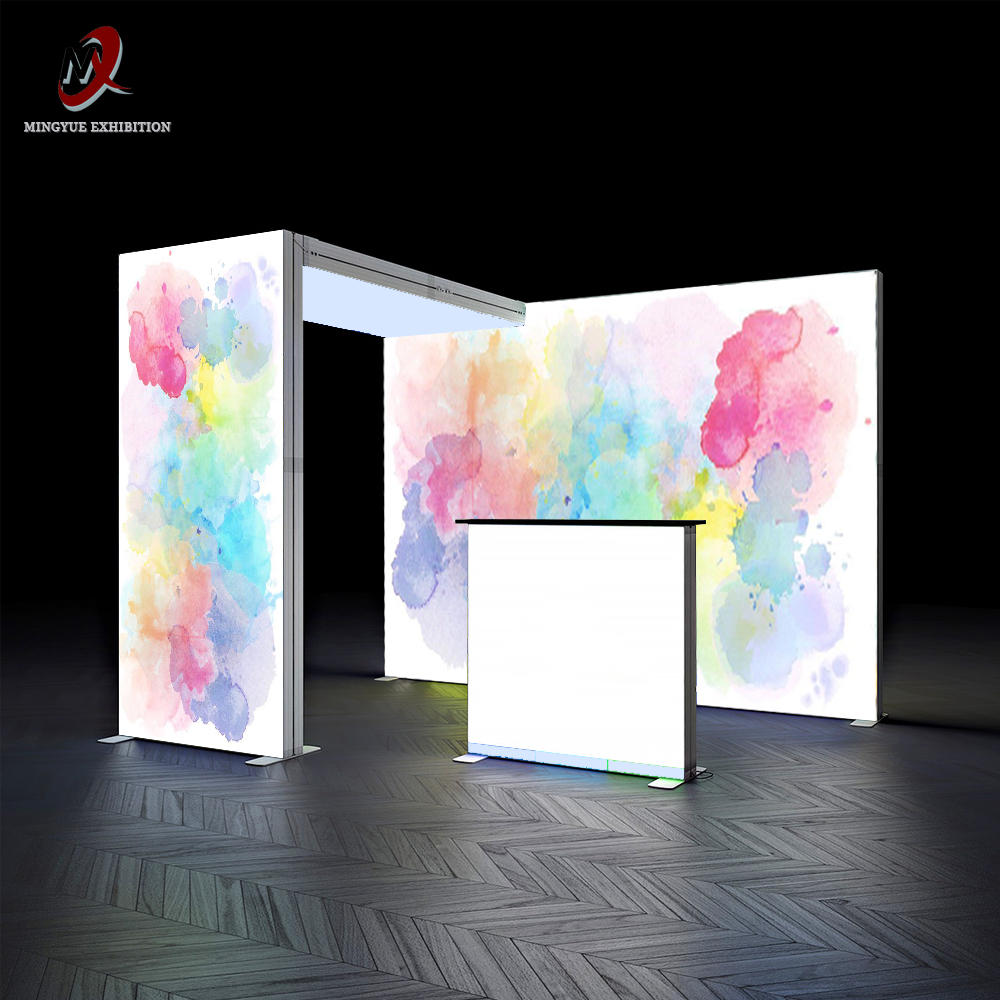 Оптовая продажа, SEG Lightbox, силиконовый светодиодный выставочный стенд с подсветкой и графическим дисплеем, Бескаркасный рекламный световой короб