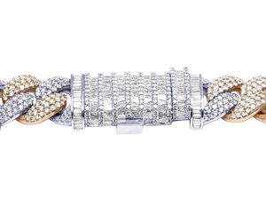 Cadena de diamantes de moissanita de enlace cubano de 16 mm personalizada de alta calidad Cadena de diamantes de oro amarillo blanco de Plata de Ley 925 - Product Image 5