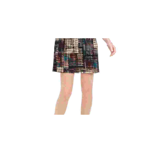 Abito a trapezio da donna in plaid viola, taglie XS-XL, lunghezza al ginocchio, elegante e alla moda per occasioni diurne, lavabile, naturale - Product Image 3