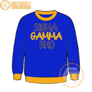 Sigma เสื้อสเวตเชิ้ตผ้าฟลีซผ้าฝ้ายคอตตอนลายแกมม่า Rho ปักแบบสวมหัวเสื้อแจ็คเก็ตสตรีสไตล์กรีกตามสั่ง - Product Image 3