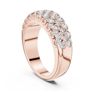 Wide Pave Band Moissanite <b>Ring</b> 925 Sterling Silver Bridal Fine Jewelry Wholesale Eternity <b>Stacking</b> U Cut - Product Image 1