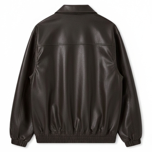 Nouvelle veste de moto en PU pour femme 2026, de haute qualité, imprimée avec logo personnalisé, noire, zippée, imperméable, respirante, réversible, en coton - Product Image 2