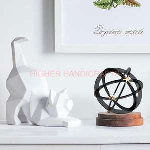 Sphère décorative Black & Gold Iron Band Objet noir métallique pour la décoration de salon Fabricant d'aluminium - Product Image 4