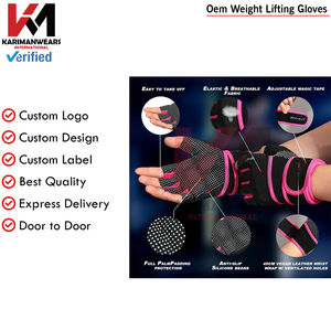 Guantes Deportivos Transpirables sin Dedos para Hombre y Mujer, Guantes Acolchados para Levantamiento de Pesas, Entrenamiento, Fitness, Ejercicio, Color Negro - Product Image 3