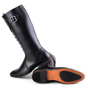 Bottes d'équitation Hoprse en cuir imperméable et respirant, bottes d'équitation en cuir fabriquées par un fabricant. - Product Image 6