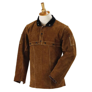 Chaquetas de soldadura de seguridad a prueba de fuego de calor resistentes a chispas de trabajo industrial de cuero protección personal - Product Image 5