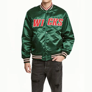 แจ็กเก็ตผ้าไหมซาตินสำหรับผู้ชายผู้หญิงเสื้อกันลมมีซิป2025ออกแบบใหม่สำหรับฤดูหนาว - Product Image 6