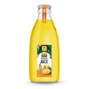 ベトナム飲料会社ベストセラー製品フレッシュフルーツジュース250mlガラス瓶パイナップルジュース